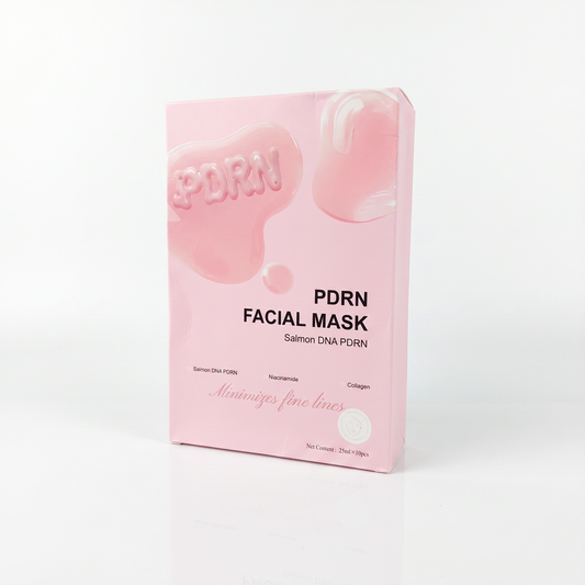 PDRN Facial Mask ansiktsmask i rosa förpackning med PDRN och kollagen